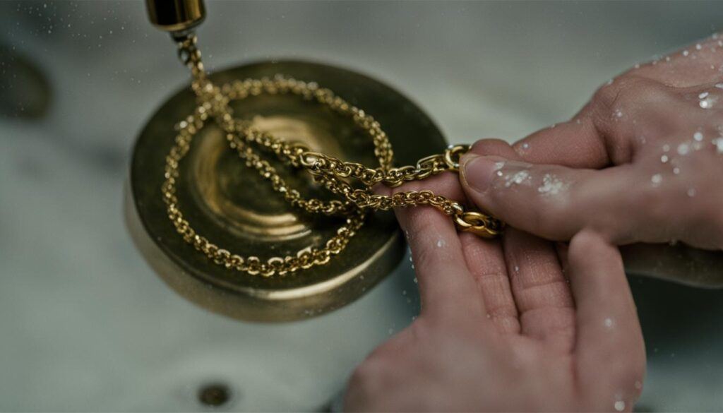 Cleaning rolled gold jewelry