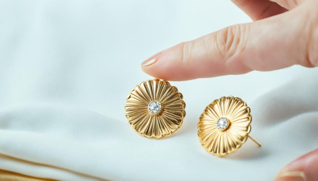 cleaning gold plated earrings